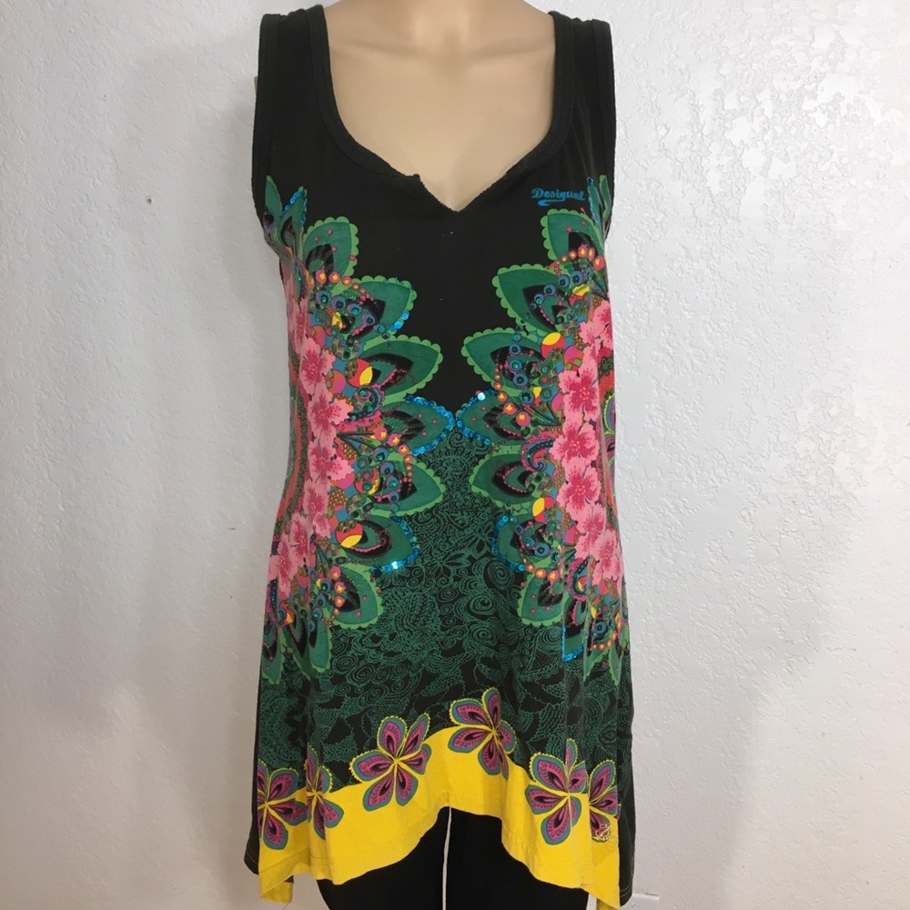 Designual Black & Floral Paisley Tunic